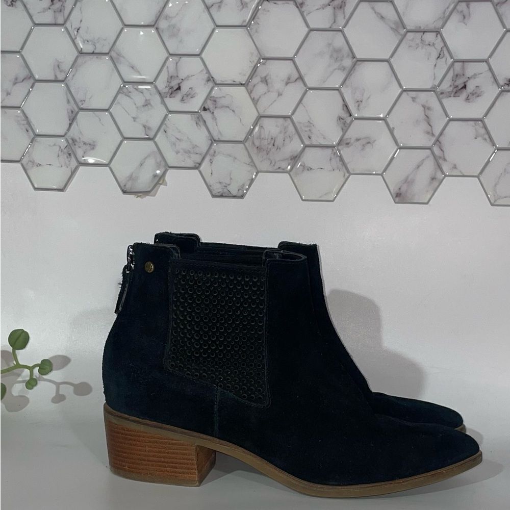 Cole Haan Black Suede Ankle Booties
